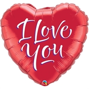 PALLONCINO IN MYLAR CUORE ROSSO I LOVE YOU 45CM (67964)