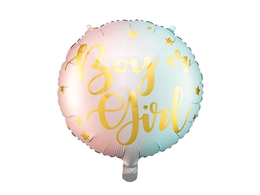 PALLONCINO IN MYLAR BOY OR GIRL 45CM (FB83-KARTON)