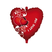 PALLONCINO IN MYLAR A CUORE I LOVE YOU 45CM (61502)