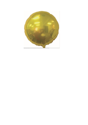 PALLONCINO IN MYLAR MINI SHAPE TONDO ORO 25CM (RSR10-A01)