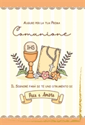 BIGLIETTO AUGURI COMUNIONE PACE E AMORE (CO.5422-1)