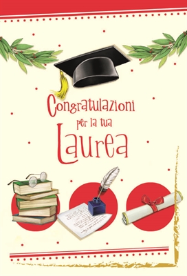 BIGLIETTO AUGURI CONGRATULAZIONI  LAUREA (LA.5383-2)