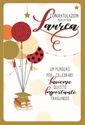 BIGLIETTO AUGURI LAUREA PORTASOLDI  BALLOON (LA.6818-1)