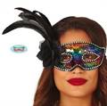 MASCHERA MULTICOLORE CON PIUMA (12950)