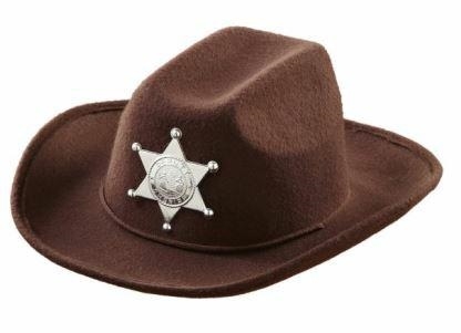 CAPPELLO IN FELTRO MARRONE CON STELLA SCERIFFO (15019-0489Q)