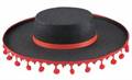 CAPPELLO FLAMENCO CON POM POM ROSSI IN FELTRO (15074-2514F)