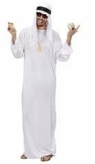 COSTUME UOMO SCEICCO BIANCO TUNICA E CAPPELLO TAGLIA M (15076-75962)