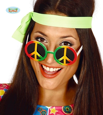 OCCHIALI HIPPIE MULTICOLORE PEACE AND LOVE (15330-18224)