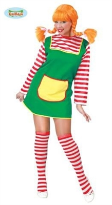 COSTUME DONNA PIPPI CALZELUNGHE TAGLIA UNICA (15471-80557)