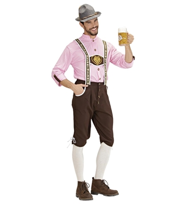COSTUME UOMO BAVARESE CAMICIA E PANTALONI TAGLIA M (15582-73462)