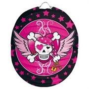 LANTERNA PER FESTA TEMA PIRATI GIRL DIAMETRO 22CM (15817-05917)