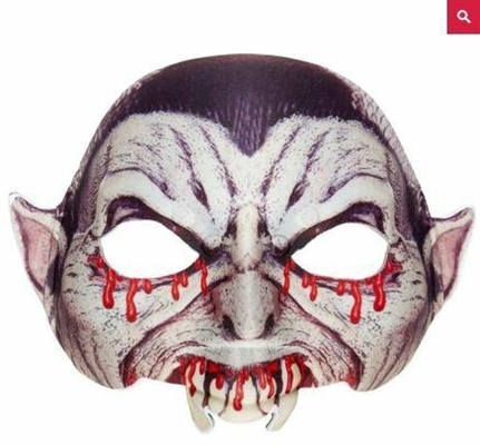 MASCHERA VAMPIRO MEZZA FACCIA INSANGUINATA (16312-05703)