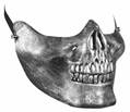 MASCHERA SCHELETRO MEZZA FACCIA METALLIZZATA (16325-00855)