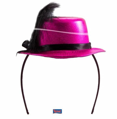 CAPPELLINO CERCHIETTO COTILLON FUCSIA PIUMA NERA (17493-61703)