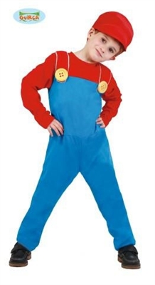 COSTUME DA MACCHINISTA TRENO BIMBO TAGLIA 7-9 ANNI (17625-81875)