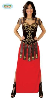 COSTUME ANTICO ROMANO DONNA GONNA ROSSA TAGLIA UNICA (17628-80777)
