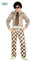 COSTUME UOMO 70'S CAMICIA E PANTAL. QUADRI TAGLIA UNICA (17656-80763)