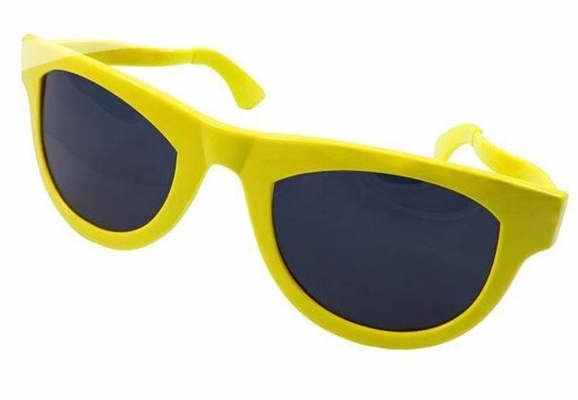 OCCHIALI CLOWN NEON COLORE GIALLO C/LENTI NERE (17877-24815)