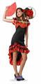 COSTUME SPAGNOLA ROSSO E NERE CON POIS TAGLIA L/XL (17963-21935)