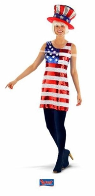 COSTUME DONNA PAILETTES AMERICAN STYLE TAGLIA M-L (17967-21929)