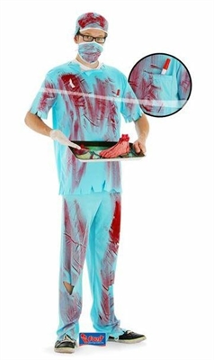 COSTUME UOMO INFERMIERE INSANGUINATO TAGLIA M/L (17973-21980)