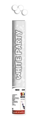 TUBO SPARACORIANDOLI COLORE BIANCO 40CM (18123-Y0058)