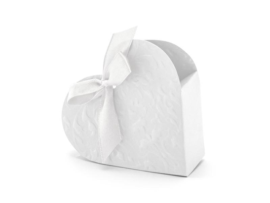 SCATOLA REGALO CUORE BIANCO 10X9X3CM 10PZ (18280-PUDP10-KAR)