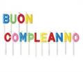 SET CANDELINE BUON COMPLEANNO ASSORTITE GLITTERATO (18897-70942)