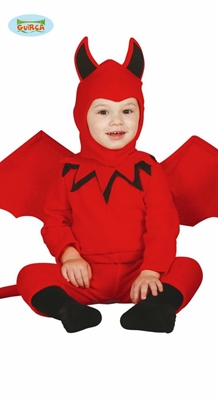 COSTUME DIAVOLO BIMBO ALI CAPPUCCIO TAGLIA 6-12 MESI (19300-83027)