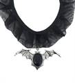 COLLANA PIPISTRELLO GOTICA CON GEMMA NERA (19425-7129P)