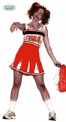 COSTUME DA CHEERLEADER INSANGUINATA HORROR TAGLIA M (19571-84311)