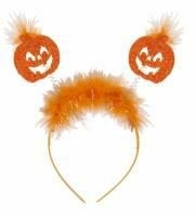 CERCHIETTO ZUCCA CON MARABU ARANCIONE (19641-9806P)