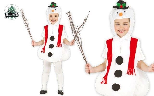 COSTUME BIMBO PUPAZZO DI NEVE TAGLIA 5-8 ANNI (17146-42510)