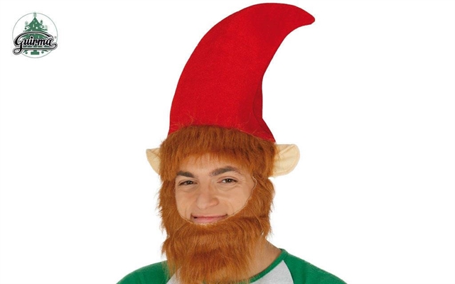 CAPPELLO ROSSO DA FOLLETTO/ELFO CON BARBA (20184-41569)