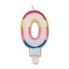 CANDELINA GLITTER MULTICOLOR 0 ZERO 8,5CM (20285-70980)