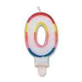 CANDELINA GLITTER MULTICOLOR 0 ZERO 8,5CM (20285-70980)