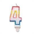 CANDELINA GLITTER MULTICOLOR 4 QUATTRO 8,5CM (20289-70984)