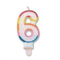CANDELINA GLITTER MULTICOLOR 6 SEI 8,5CM (20291-70986)