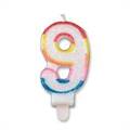 CANDELINA GLITTER MULTICOLOR 9 NOVE 8,5CM (20294-70989)