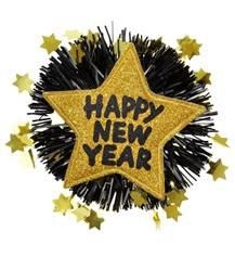 SPILLA HAPPY NEW YEAR ORO E NERO (20349-7891G)