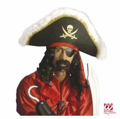 COPRICAPO UOMO PIRATA C/FASCIA ROSSA (2051-8482P)