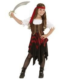 COSTUME BIMBA PIRATESSA ALTA QUALITA TAGLIA 8-10 ANNI (20606-05597)