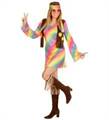 COSTUME HIPPIE DONNA CON GILET E FASCIA TAGLIA L (20663-73353)