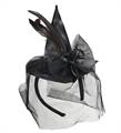 MINI CAPPELLO STREGA CON PIUME E VELO (21256-9369S)