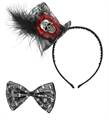 MINI CAPPELLO E PAPILLON SCHELETRO METALLIZZATO (21275-04142)
