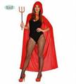MANTELLO ROSSO IN VELLUTO CON CAPPUCCIO 130CM (21359-18634)
