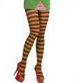 COLLANT A RIGHE VERDI E ROSSE ELFO TAGLIA UNICA (21563-01270)