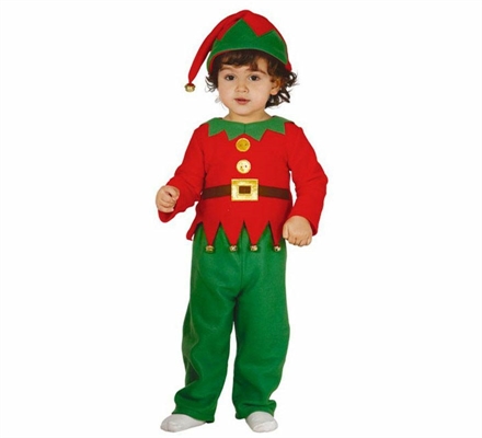 COSTUME BIMBO FOLLETTO ELFO NATALE TAGLIA 12-24 MESI (21581-42530)