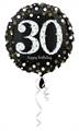 PALLONCINO IN MYLAR 30 ANNI NERO SPARKLE 45CM (21660-3212901)