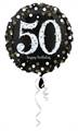 PALLONCINO IN MYLAR 50 ANNI NERO SPARKLE 45CM (21662-3213101)
